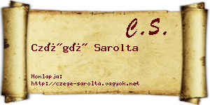Czégé Sarolta névjegykártya