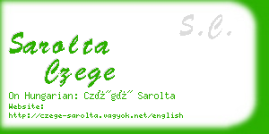 sarolta czege business card